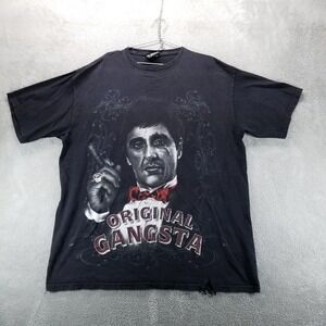 Scarface Shirt Mens 2XL Black Original Gangsta Made in USA Short Sleeve